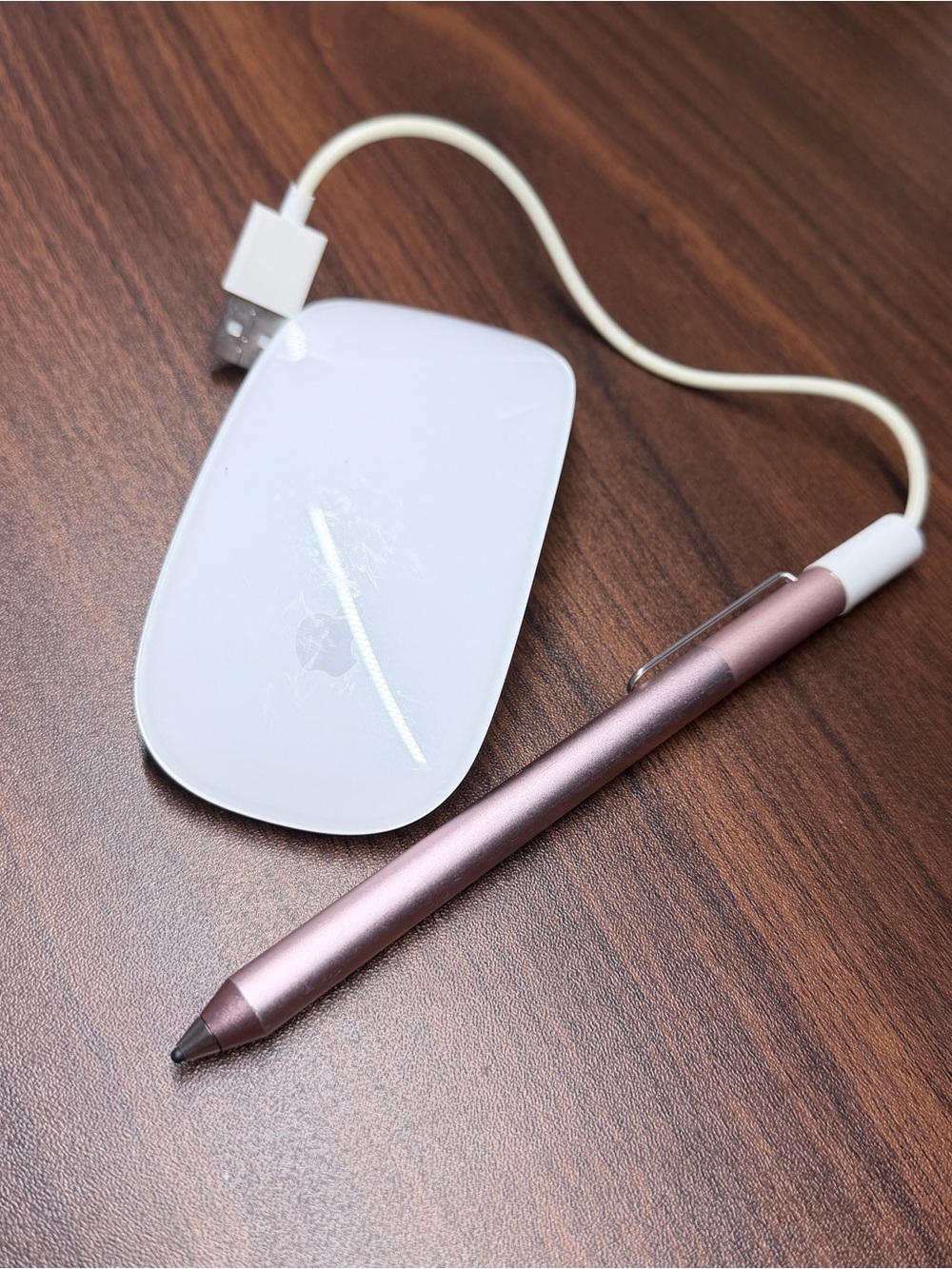Rose Gold iPens Stylus Pen and Apple Mouse Barely Used